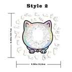 🎁49% OFF🎅135-Piece Morandi-Colored Cat Shaped Tray Wooden Jigsaw Puzzle