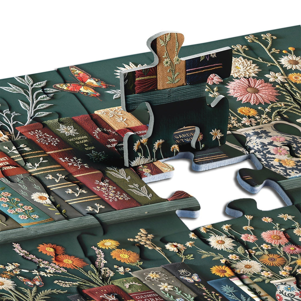 Blooming Bookshelf Jigsaw Puzzles 1000 Pieces