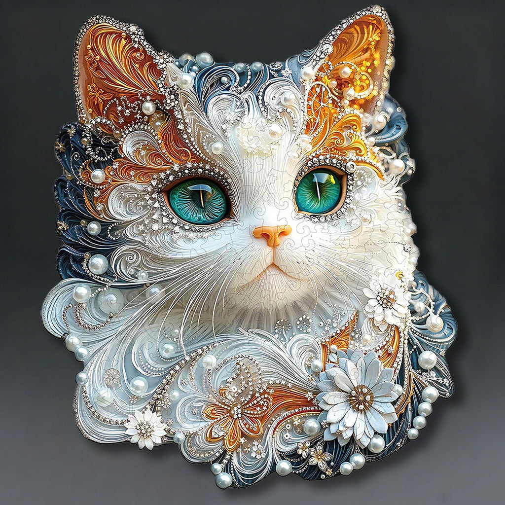 Hosally Jewelry Kitten Wooden Jigsaw Puzzle