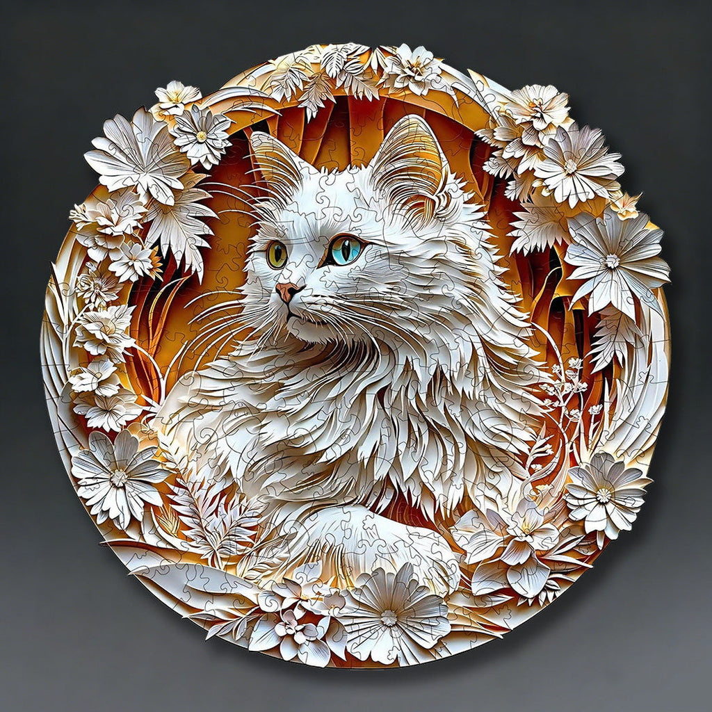 3D Cat Wooden Jigsaw Puzzle