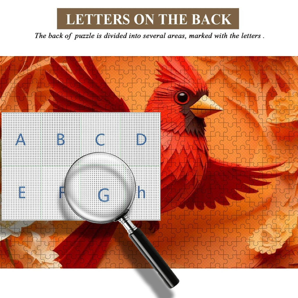 Flying Cardinal Wooden Jigsaw Puzzle