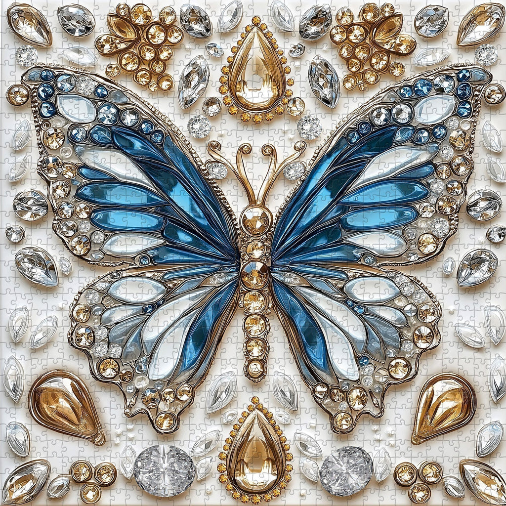 Butterfly's Crystal Symphony Wooden Jigsaw Puzzle 1000 Pieces