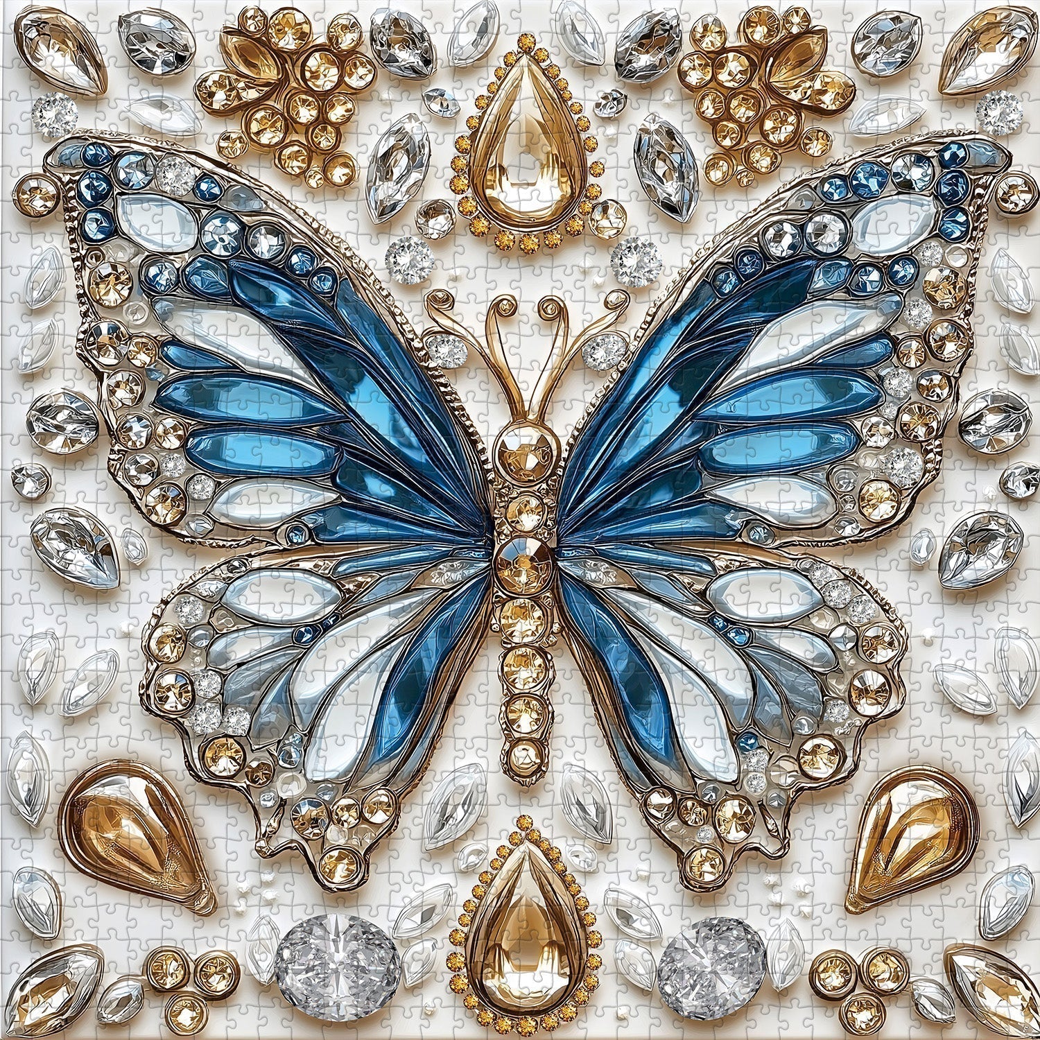 Butterfly's Crystal Symphony Wooden Jigsaw Puzzle 1000 Pieces