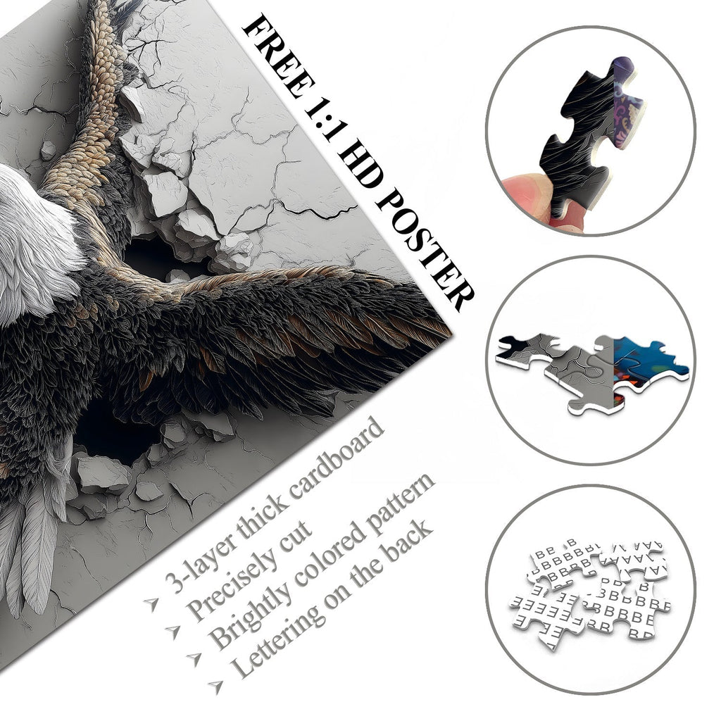 Breaking Free Eagle Wooden Jigsaw Puzzle 1000 Pieces