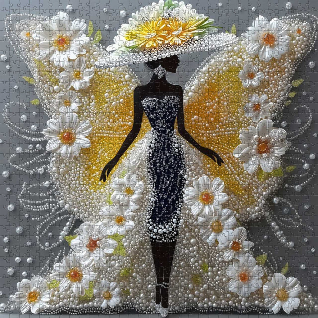 Butterfly Lady Wooden Jigsaw Puzzles 1000 Pieces