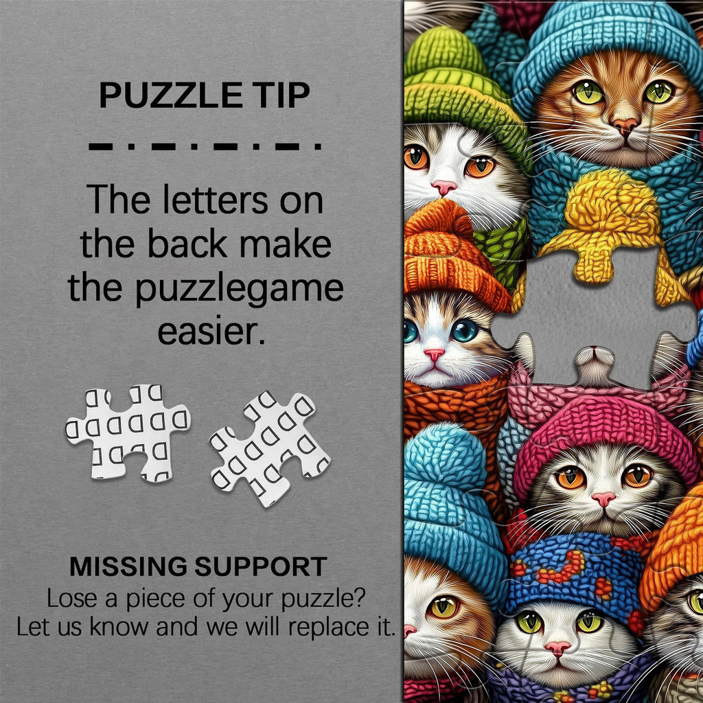 Cat Hat Fantasy Wooden Jigsaw Puzzle 1000 Pieces