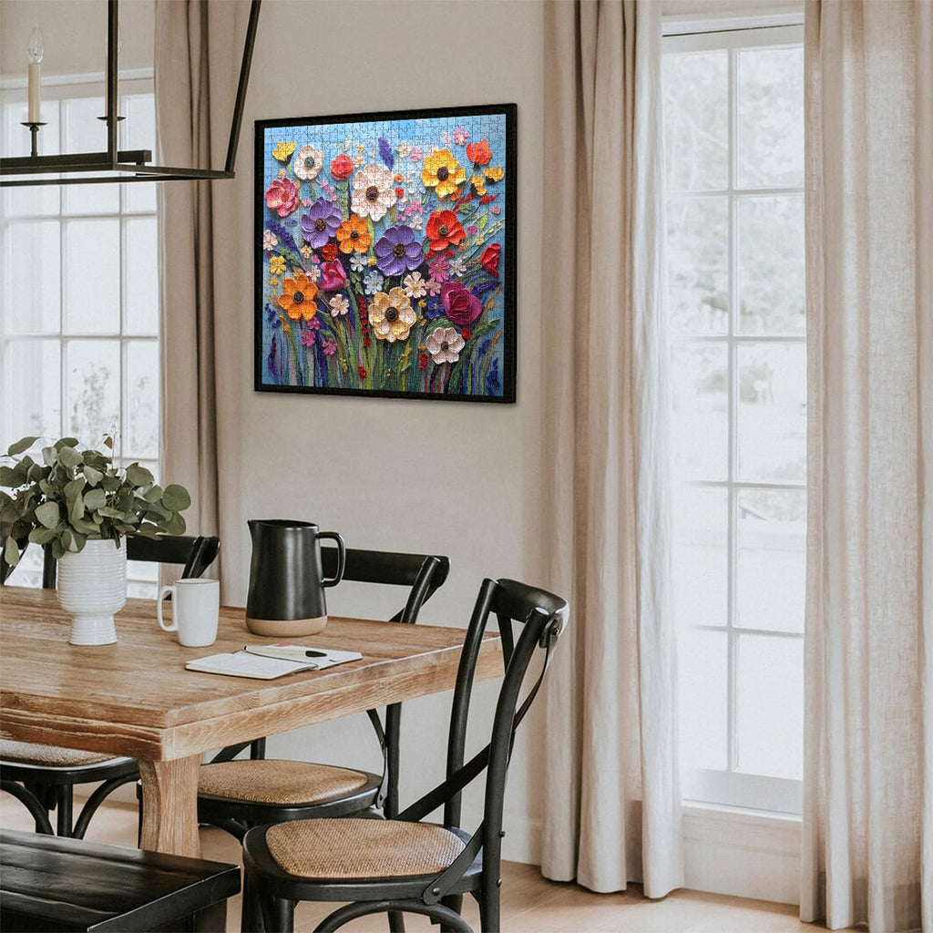 Colorful Flower | 1000-Piece Wooden Jigsaw Puzzle