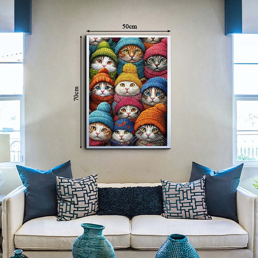 Cat Hat Fantasy Wooden Jigsaw Puzzle 1000 Pieces