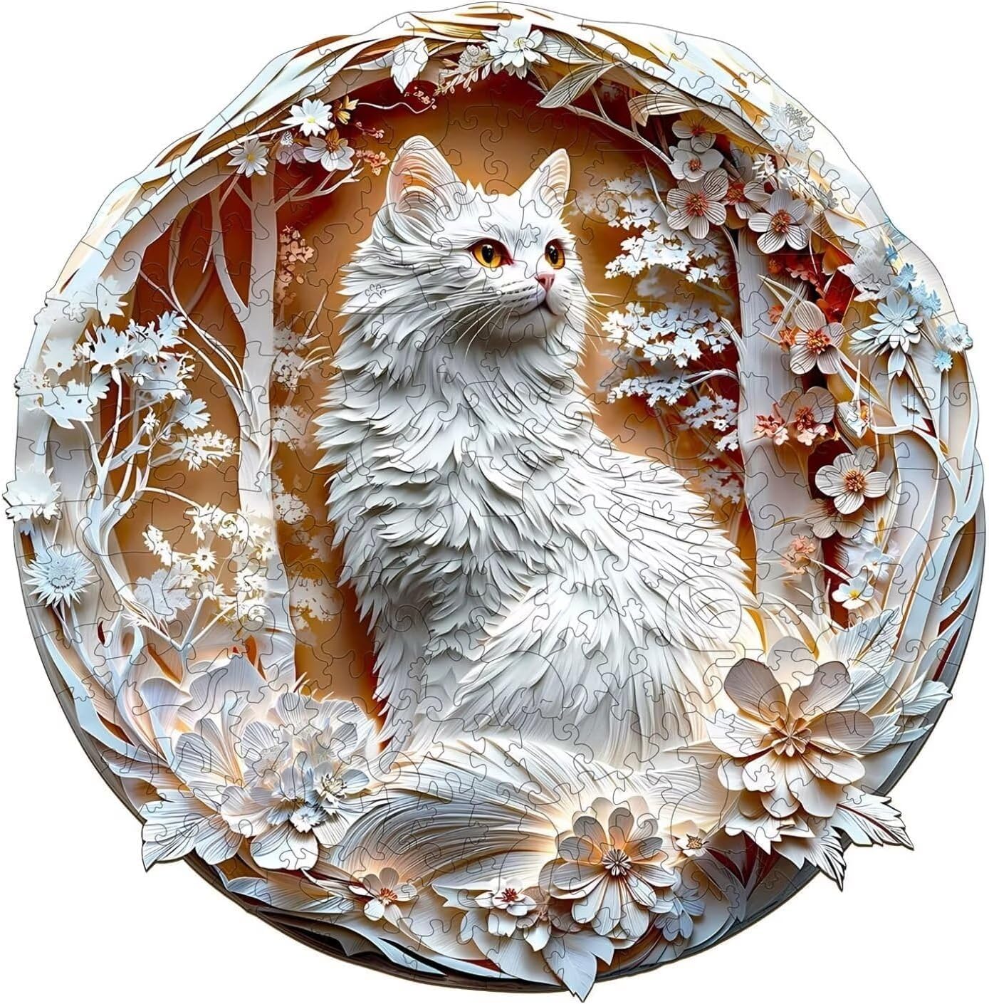 3D Cat Wooden Jigsaw Puzzle