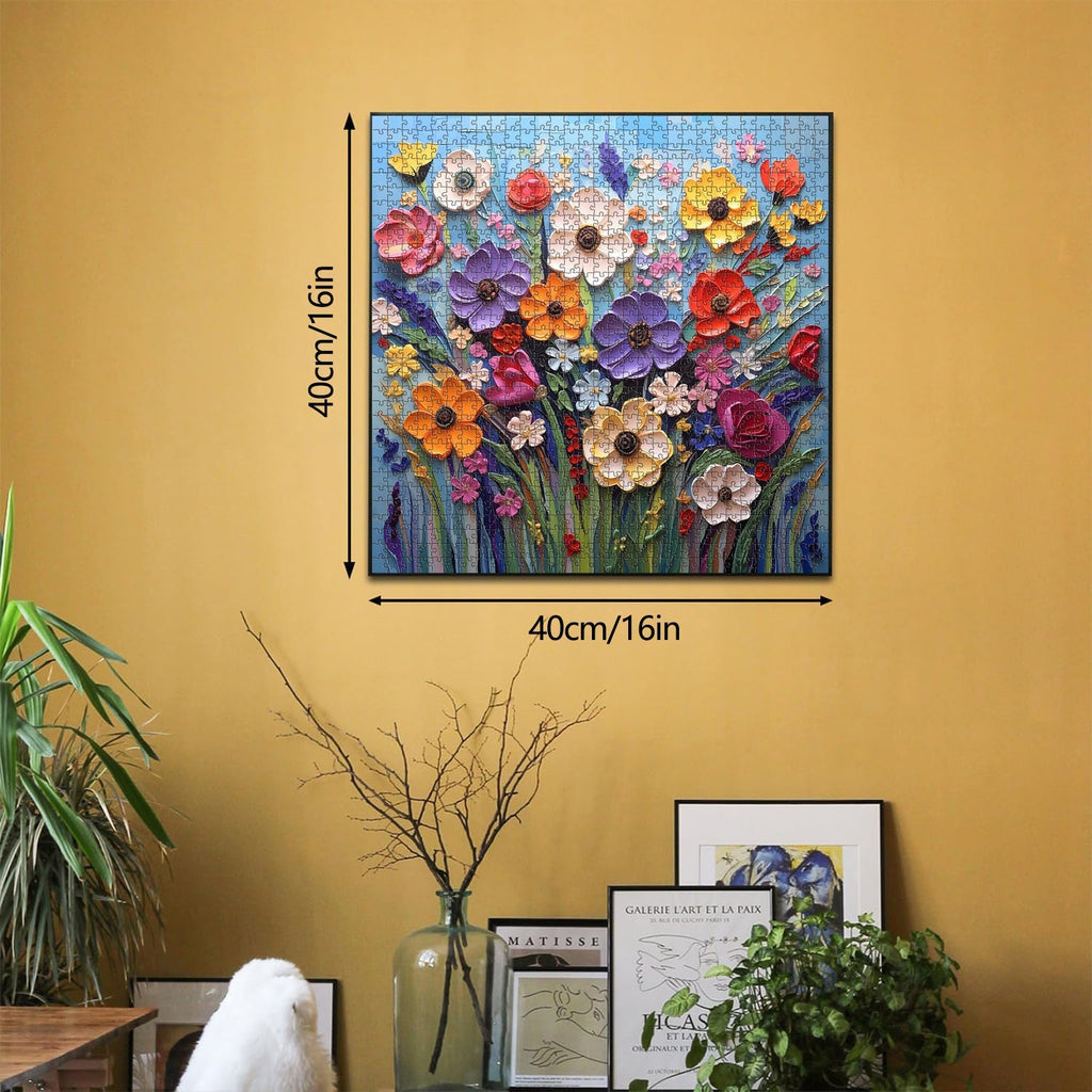Colorful Flower | 1000-Piece Wooden Jigsaw Puzzle