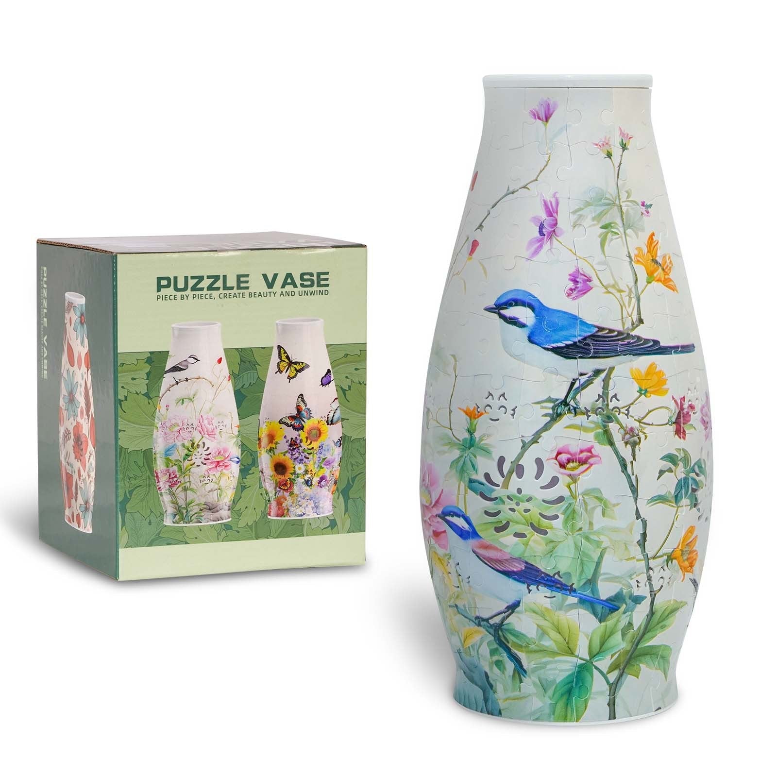 Unique 3D Puzzle Flowers Vases With Led Lights