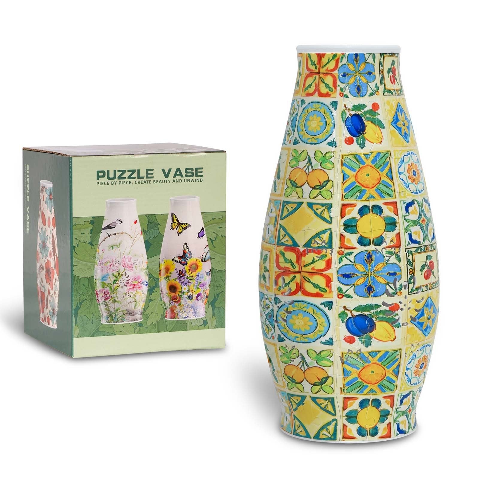 Unique 3D Puzzle Flowers Vases With Led Lights