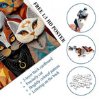 Abstract Cat  | 1000-Piece Wooden Jigsaw Puzzle