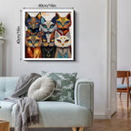 Abstract Cat  | 1000-Piece Wooden Jigsaw Puzzle
