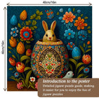 Bunny among Easter eggs | 1000-Piece Wooden Jigsaw Puzzle