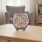 🎁49% OFF🎅135-Piece Morandi-Colored Cat Shaped Tray Wooden Jigsaw Puzzle