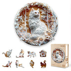3D Cat Wooden Jigsaw Puzzle
