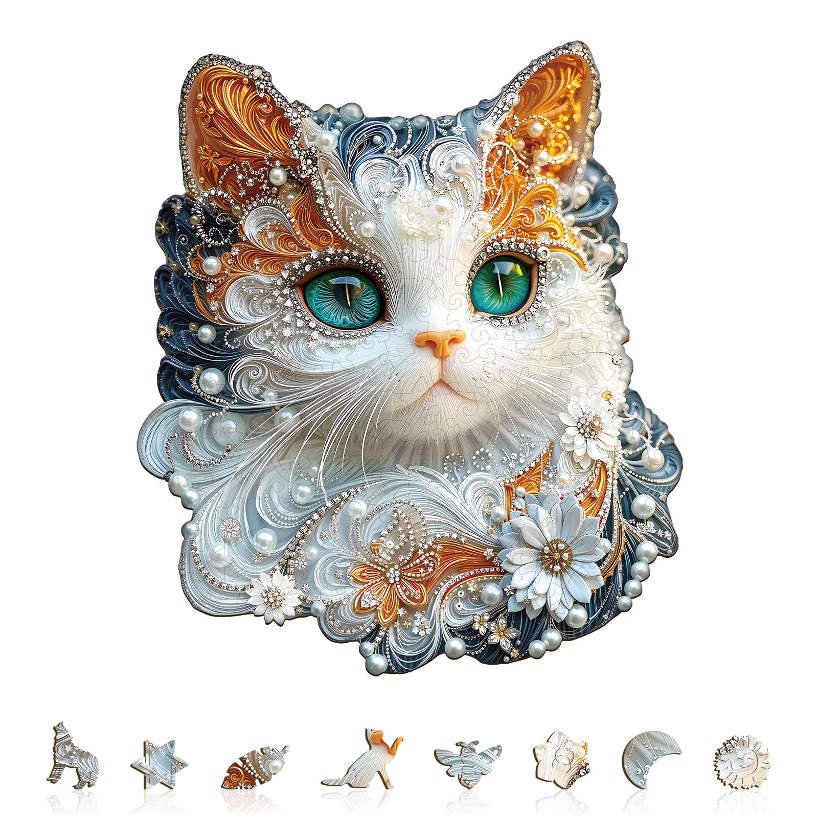 Hosally Jewelry Kitten Wooden Jigsaw Puzzle