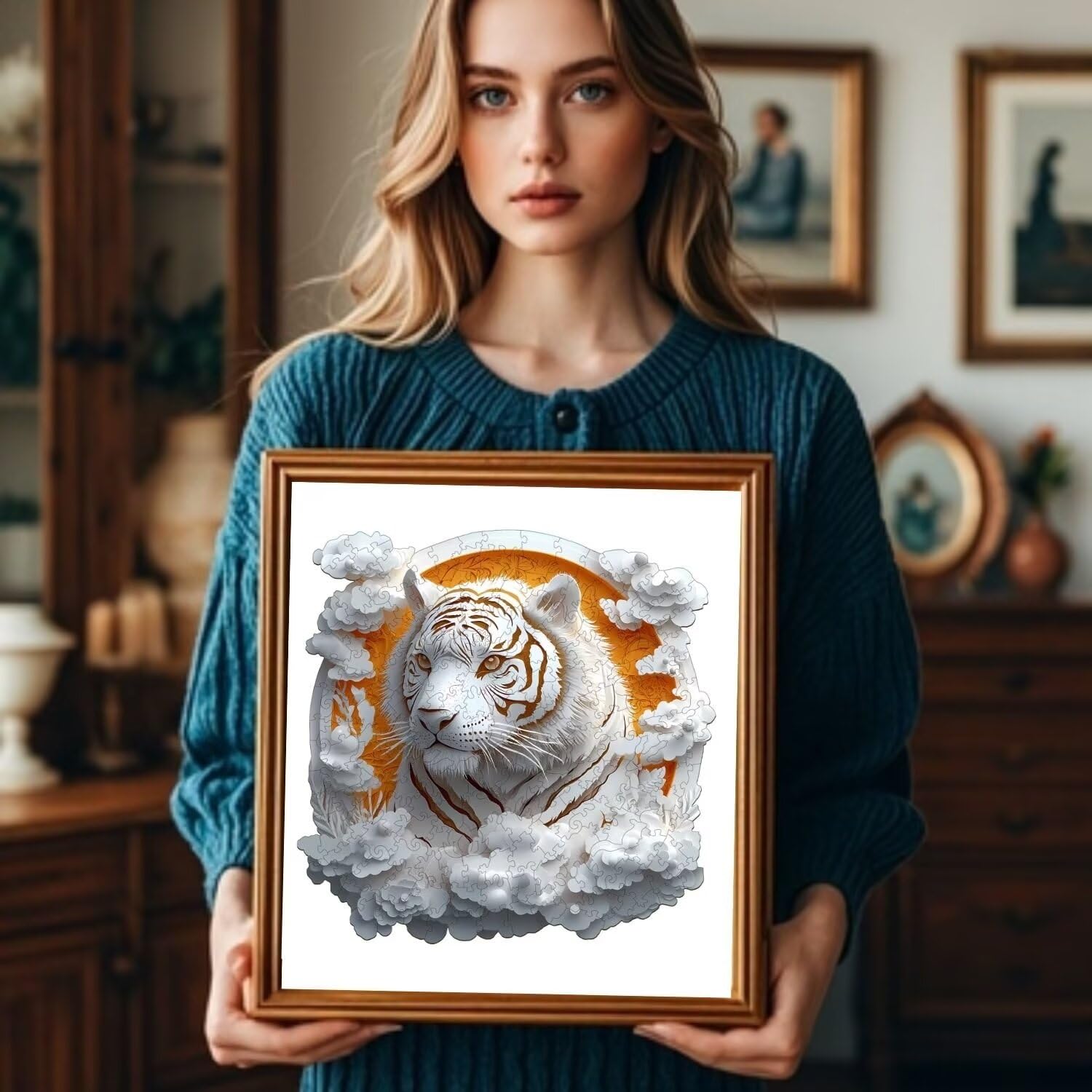 3D Tiger Wooden Jigsaw Puzzle
