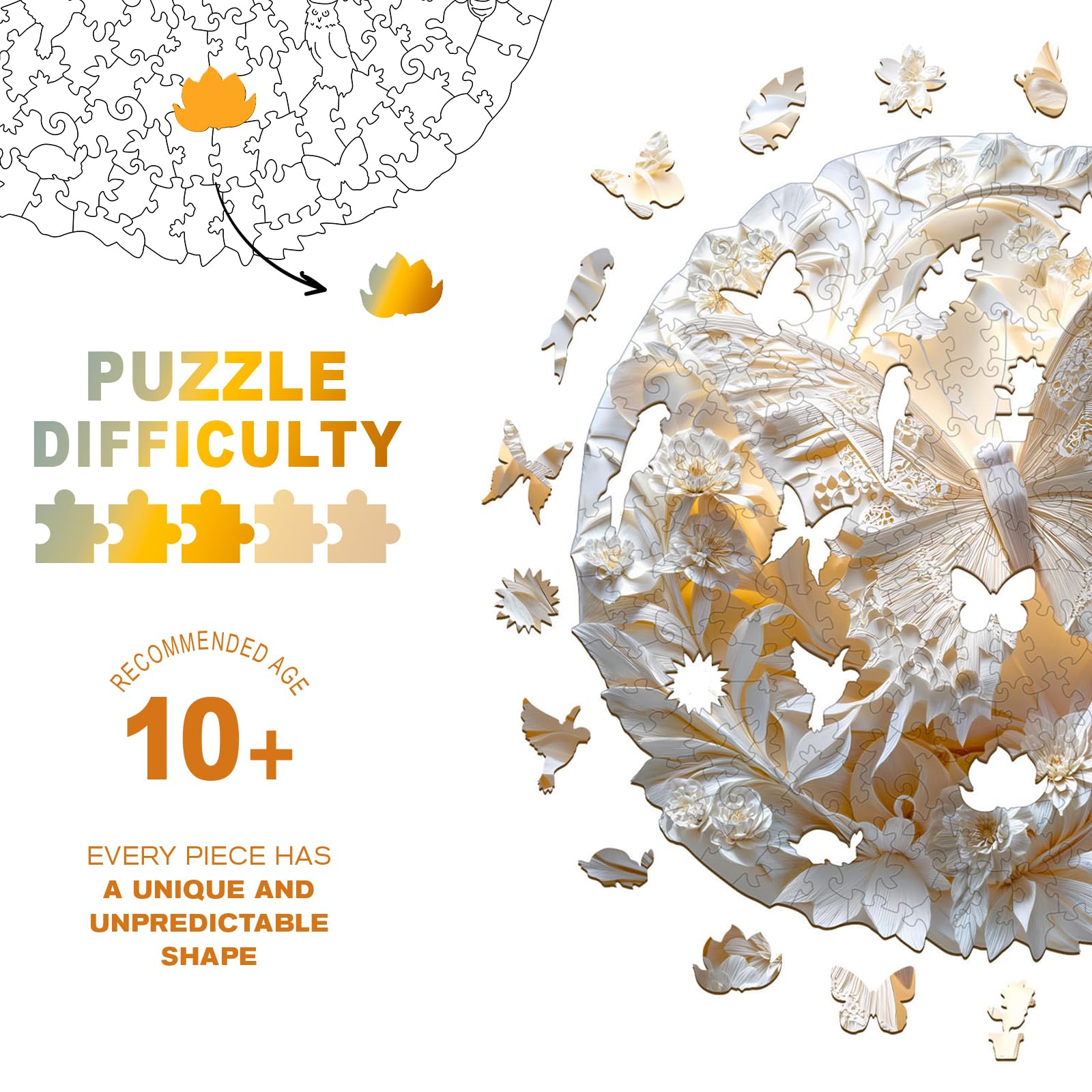 3D Butterfly Wooden Jigsaw Puzzle