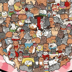 Cute Cat Shaped Tray Wooden Jigsaw Puzzle