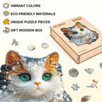 Hosally Jewelry Kitten Wooden Jigsaw Puzzle