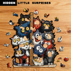 Kitty Shaped Wooden Jigsaw Puzzle